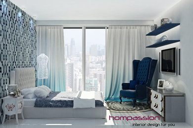 Contemporary bedroom for Mumbai highrise