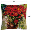 Vincent van Gogh; 'Dasies and Poppies' Decorative Throw Pillow
