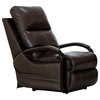 Conway Power Recliner with Heat & Massage in Brown Top Grain Italian Leather