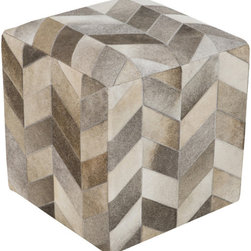 Surya Poufs- (POUF-242) - Floor Pillows And Poufs