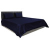 800 Thread Count Solid Sheet Set, Queen Size, 100% Egyptian Cotton, Navy Blue