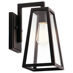 Kichler Lighting - Kichler Lighting 49330RZ Delison - One Light Small Outdoor Wall Lantern - Created with minimalistic, arts and craft decor inDelison One Light Sm Rubbed Bronze Clear  *UL: Suitable for wet locations Energy Star Qualified: n/a ADA Certified: n/a  *Number of Lights: Lamp: 1-*Wattage:75w A19 Medium Base bulb(s) *Bulb Included:No *Bulb Type:A19 Medium Base *Finish Type:Rubbed Bronze