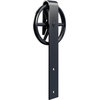 Premium Wagon Wheel Roller Hanger w/ Bolts for Barn Door, Dark Gray