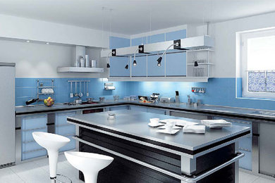 Example of an asian kitchen design in Other