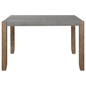 Newport 30"H Faux Concrete and Wood Dining Table