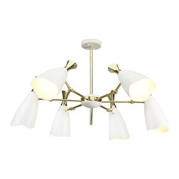 Nuevo - White & Gold / Small - Chandeliers