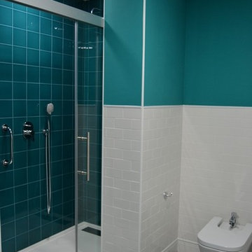 Baño verde esmeralda