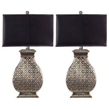 Safavieh Malaga 29"H Silver Table Lamps, Set of 2