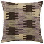 Bareens Designer Rugs - Southwestern Turkish Jazmine Hand Woven Kilim Throw Pillow - Embellish your home with this timeless casual chic handmade Southwestern Kilim throw pillow covers made with and cotton. Constructed on a loom by Nomad Turkman people with hand spun and Natural Vegetable dyes these beautiful Kilim pillow covers are known for their beautiful repetitive geometrical, naturalistic floral and traditional patterns yet still giving it a moden look. Masterfully artisan-crafted on traditional Kilim looms with a contemporary fashion palette producing bold intricate sharp patterns making them a standout piece in any decor.