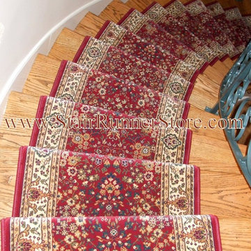 Curved Staircase Stair Runner Installation