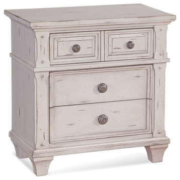 American Woodcrafters Sedona Antique White Wood 3-drawer Nightstand