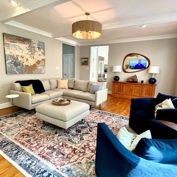 Living room decorated and accessorized
