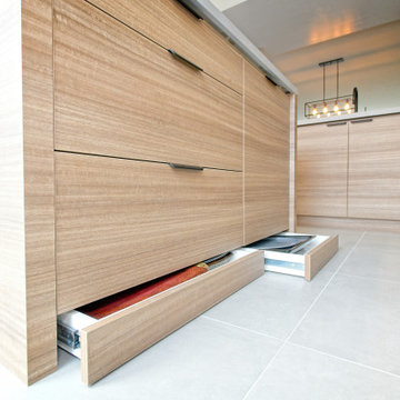 Concealed Toe-Kick Drawers Beneath Wood Kitchen Cabinets | Regent Park