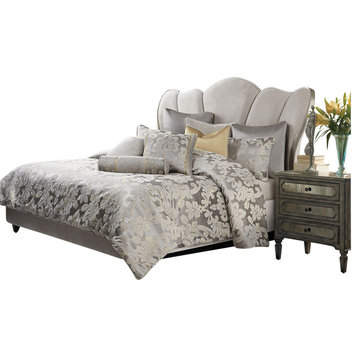 Assisi 10-Piece King Comforter Set, Platinum