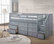 Marlena Grey Full Size Storage Low Loft Bed with Stairs
