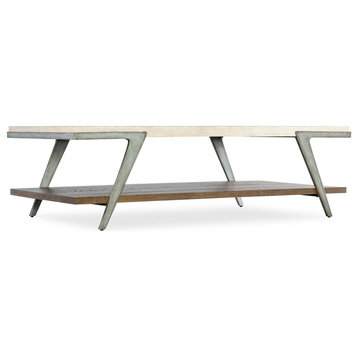 Hooker Furniture 7228-80164-85 Boomerang 31"W Marble Top Metal - Medium Wood