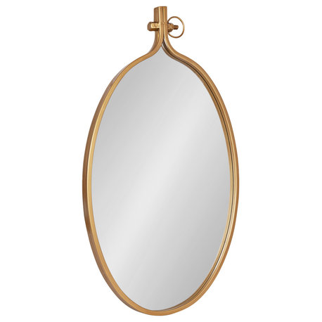 Yitro Metal Framed Wall Mirror, Gold 20x34
