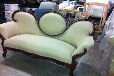 re-upholster antique couch
