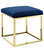 Anticipate Velvet Ottoman, Gold Navy