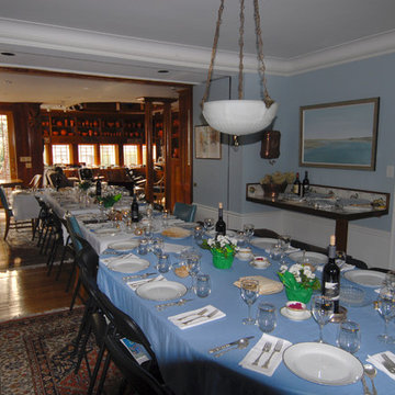 Lawyer's Library and new Den, Kitchen and Dining