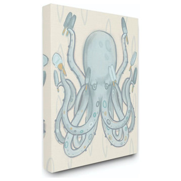 The Kids Room by Stupell Popsicle Octopus Ocean Sea Animal Blue Kids, 30 x 40