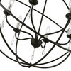 Aria 6 Light Black With Brushed Nickel Finish Candles Globe Pendant Chandelier