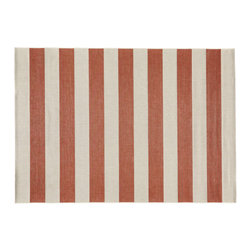 Resort Strip Outdoor Rug in Taupe - Outdoor Rugs