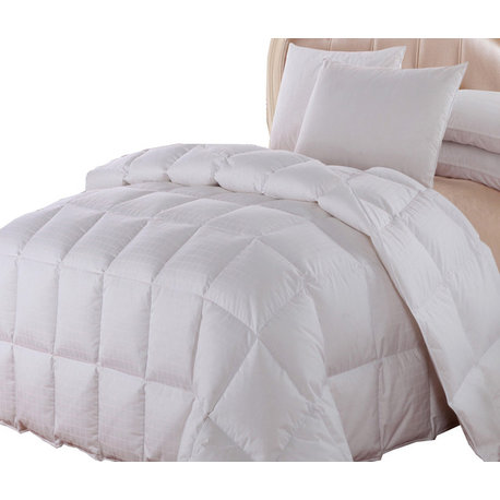 Dobby Checkered Down Comforter, King/Cal King