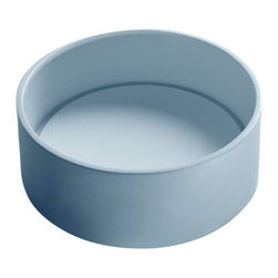 ADM Bathroom Design - ADM Circular Countertop Sink, White, 16", Matte White - Bathroom Sinks