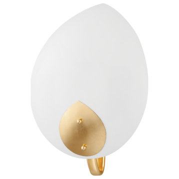 Hudson Valley 5701-Gl/Wh, 1 Light Wall Sconce