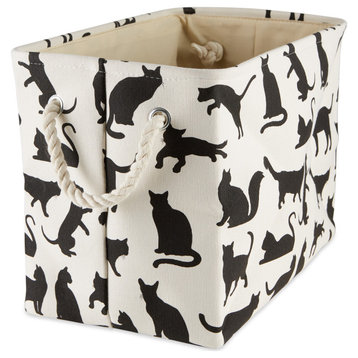 Dii Polyester Pet Bin Cats Meow Rectangle Large