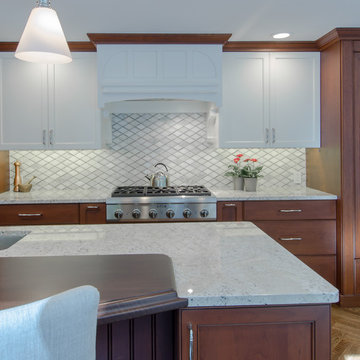 Gorgeous Two toned kitchen in Lincoln MA