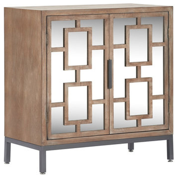 Tommy Hilfiger Hayworth Short Mirrored Accent Cabinet Ash Gray