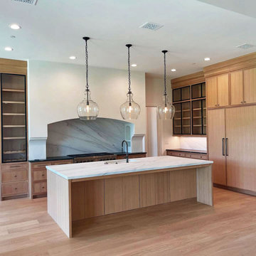 Light & Natural Custom Kitchen with White Accents