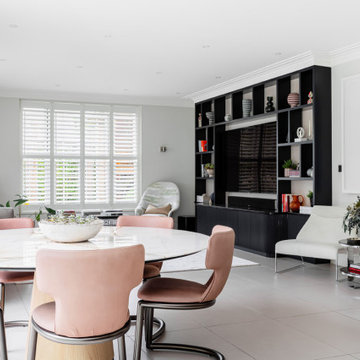 Bespoke modern media unit for prime Surrey home