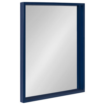 Travis Framed Wall Mirror, Navy Blue, 18x24