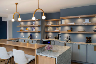 Inspiration for a contemporary home bar remodel in Atlanta