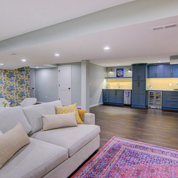 Basement Revival: A Cozy Color Transformation