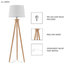 Lavish Home Tripod Floor Lamp, Modern Wood