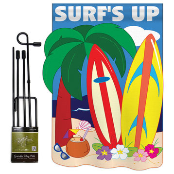 Surf's Up Summer Fun In The Sun Garden Flag Set