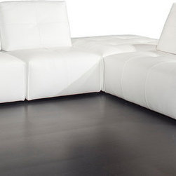 Ibiza White Top Grain Leather Modular Sectional Sofa by Nicoletti - Sectional Sofas