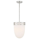 Crystorama - Crystama KIR-B8105-PN Kir, 3 Light Pendant Modern and y Style - The Kirby pendant has a stylish silhouette that exKirby 3 Light Pendan Polished Nickel Etch *UL Approved: YES Energy Star Qualified: n/a ADA Certified: n/a  *Number of Lights: 3-*Wattage:60w Incandescent bulb(s) *Bulb Included:No *Bulb Type:Incandescent *Finish Type:Polished Nickel