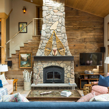 Rustic Contemporary Gathering Room
