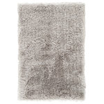 Jaipur - Jaipur Living Marlowe Handmade Solid Silver Area Rug, 8'x10' - This plush shag area rug lends a retro vibe to modern spaces with a sleek look and ultra-soft feel. In a luxe silver hue, this solid accent complements any on-trend style.