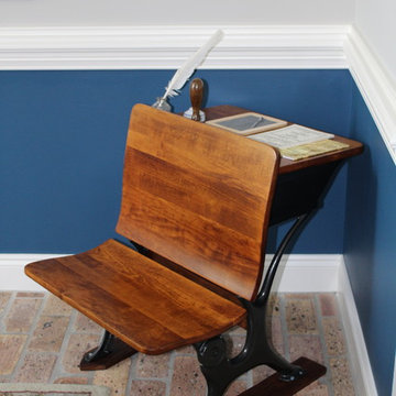 Refinished antique student desk.
