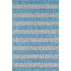 Rug Unique Loom Outdoor Striped Aqua Blue Rectangular 6' 0 x 9' 0