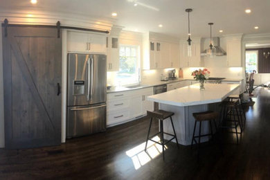 Marblehead Kitchen Remodel With Sliding Barn Doors