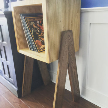Plyniture Record Player stand with storage for records