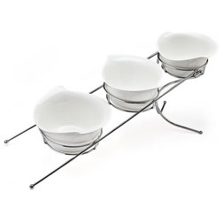 Contemporary Condiment Sets by GODINGER SILVER