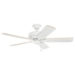 Kichler - Kichler Terra 52" Fan, Matte White, Matte White/Weathr Wht Wlnt - This casual, classic 52in. Terra ceiling fan in Matte White is designed to move a large amount of air.